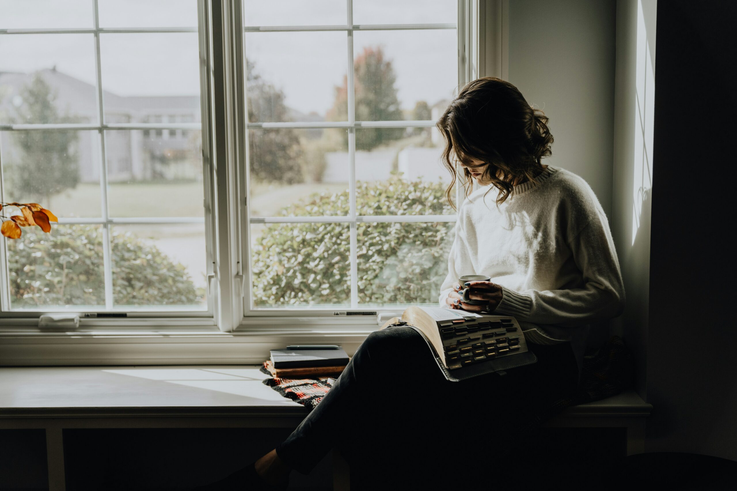 Writing in a notebook